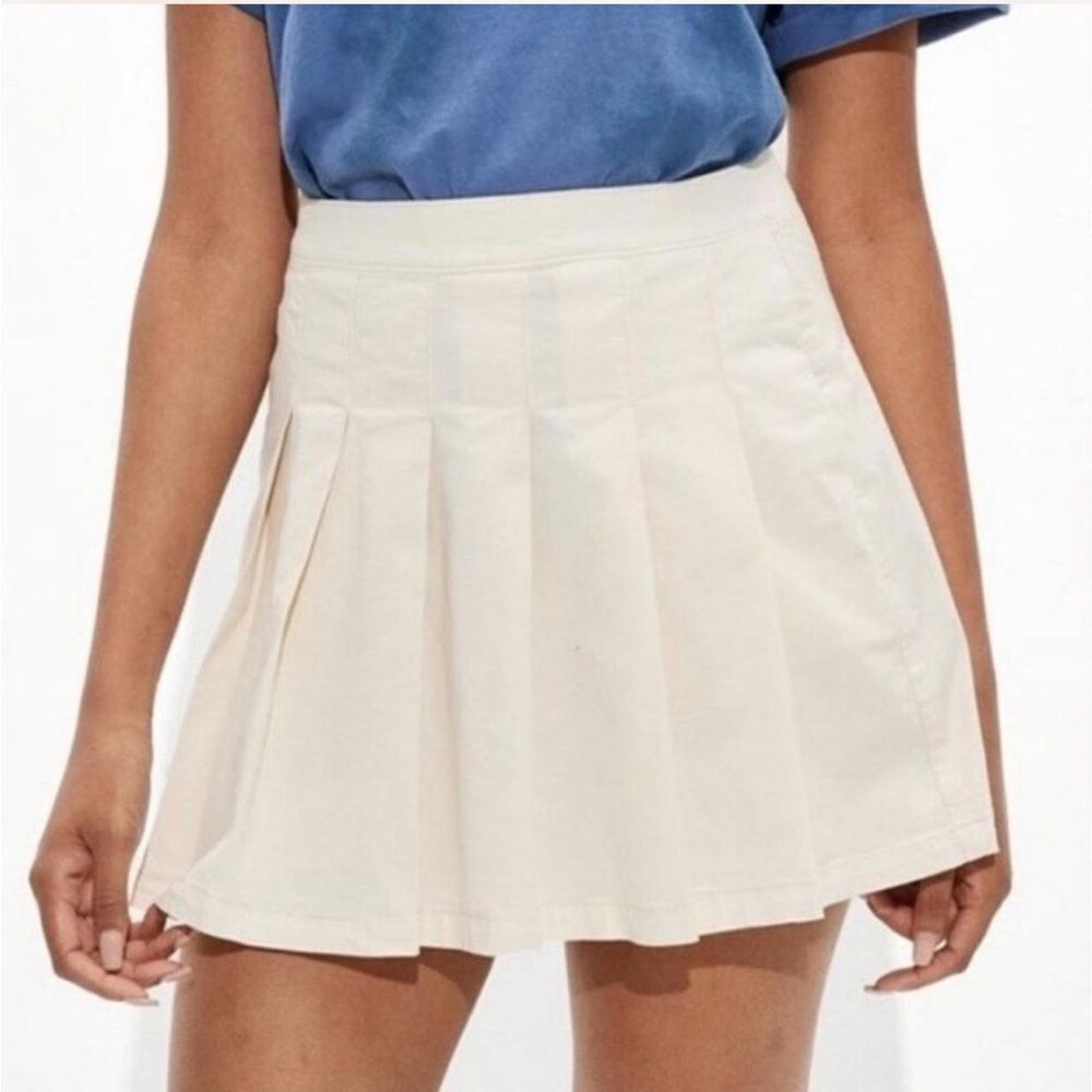 American eagle outfitters white / cream pleated skirt